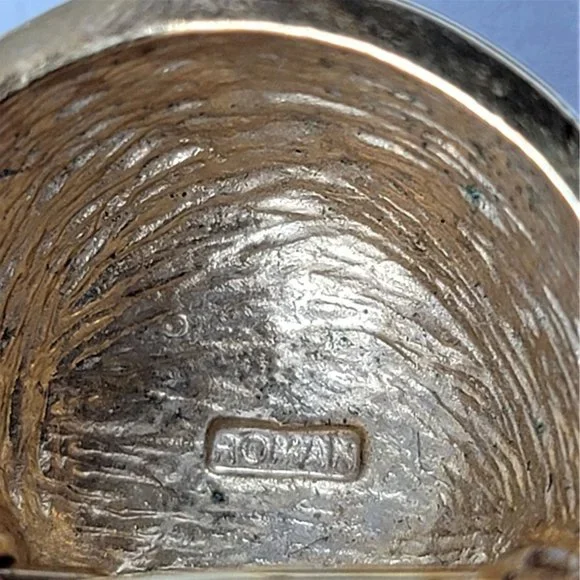 Vintage Dome Brooch by Roman Gold & Silver Rhinestones - Picture 11 of 11